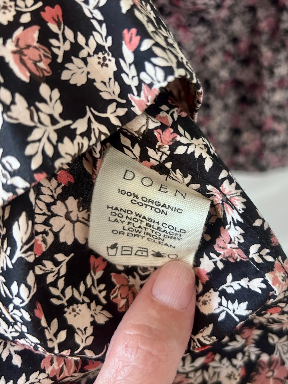 NWT DÔEN Adalina Ruffled Floral Mini Dress Organic Cotton - Large Boho - Picture 13 of 16